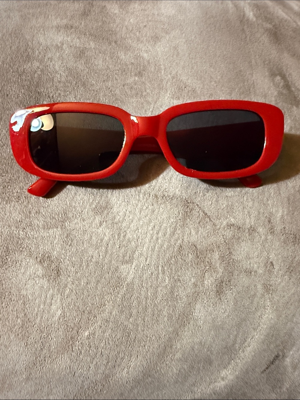 Kids Red Rectangular Sunglasses - Stylish UV Eyewear